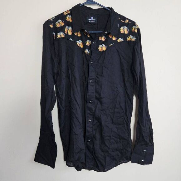 Standard Issue Western Beer Button Down Shirt - Picture 1 of 8